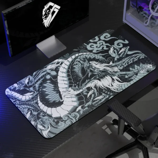 Golden lions series Mouse pad Green Dragons
