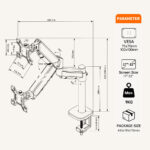 Gas Spring Single Monitor Arm - Image 6