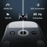 MCHOSE A7 V2 Ultra 8k Wireless Gaming Mouse - Image 4