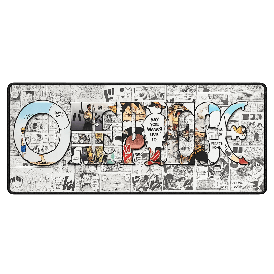 1(7) One Piece Manga Collage Gaming Mousepad - Image 1