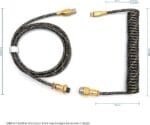 Coiled USB-C Keyboard Cable with Aviation Connector - Image 2