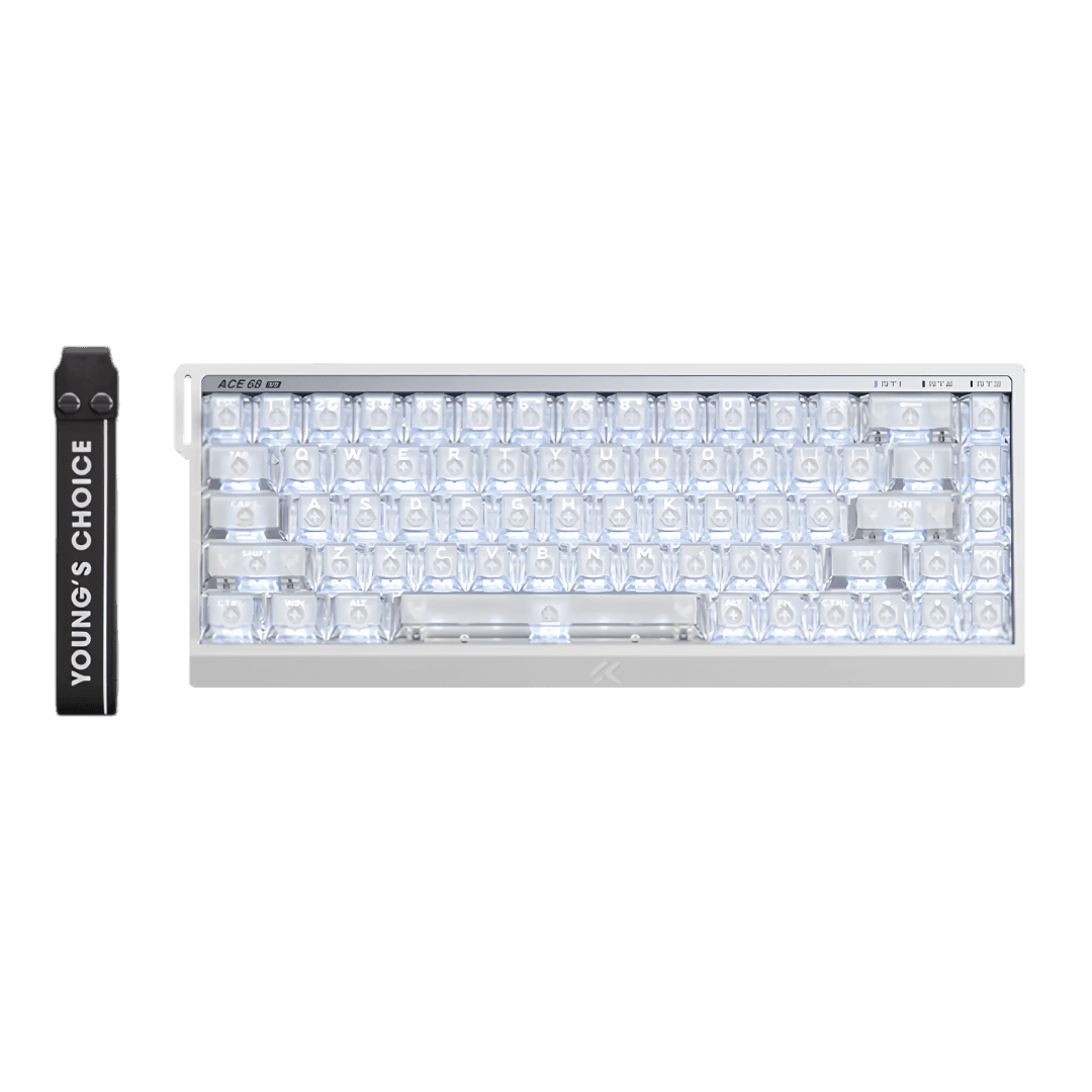 MCHOSE Ace68 V2 Fog White Hall Effect magnetic gaming keyboard MCHOSE Ace68 V2 Magnetic Gaming Keyboard - Image 1